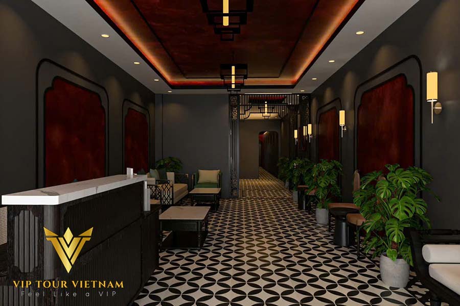 The reception hall is beautifully decorated at New Tokyo Massage Vung Tau