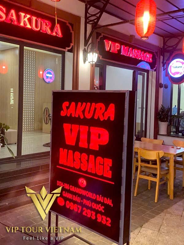 Sakura Massage -premium destination for relaxation, conveniently located in Grand World, Northern Phu Quoc.