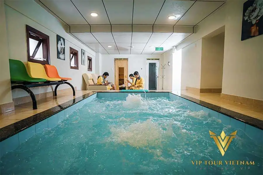 The jacuzzi pool at Tay Do - a rare highlight compared to most massage venues in Vung Tau.