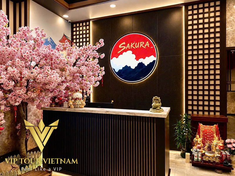 The welcoming reception area of Sakura Massage Da Nang.